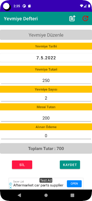 Yevmiye Defteri Usta Screenshot 1