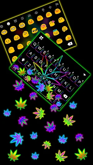 Rasta Weed Gravity Keyboard Background Screenshot 2