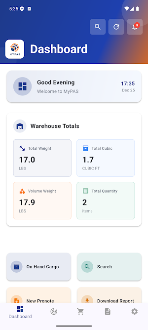 MyPASCargo Screenshot 0