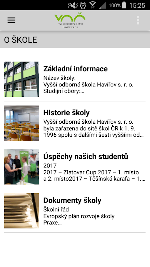 Vyšší odborná škola Havířov Screenshot 1