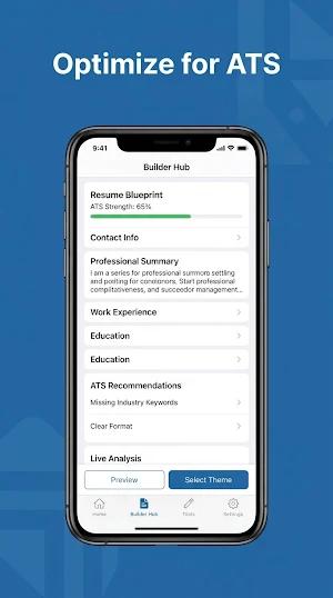ATS Resume Builder Screenshot 0
