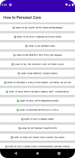 How to Personal Care Screenshot 1