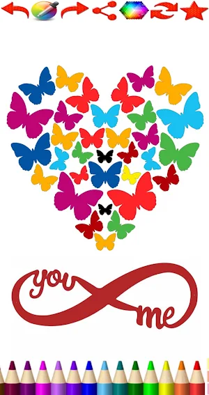 Love Coloring & Doodle Paint Screenshot 1
