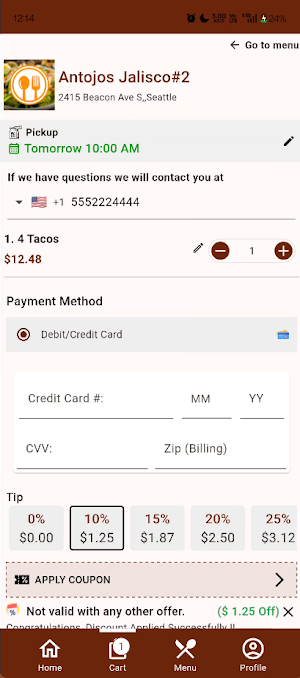 Jalisco Restaurant Group Screenshot 3