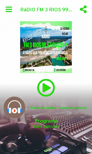 Rádio FM 3 Rios 99,5 Urucui PI Screenshot 0