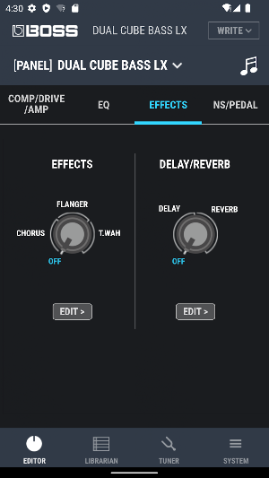 DUAL CUBE BASS LX EDITOR Screenshot 2