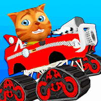 Cat Race Car Snow Drift Stunts