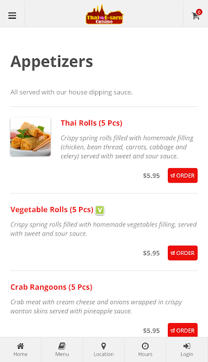Thai E-Sarn Cuisine Screenshot 1