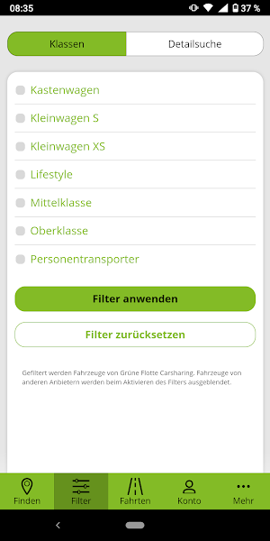 Grüne-Flotte-Carsharing Screenshot 2