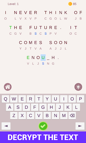 Cryptogram Word Puzzles Screenshot 0