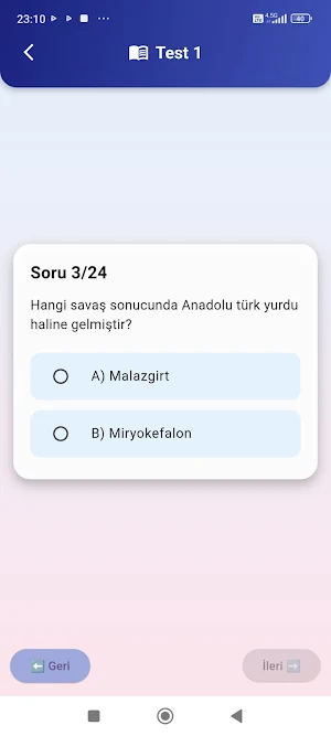 Tarih Soruları Screenshot 3