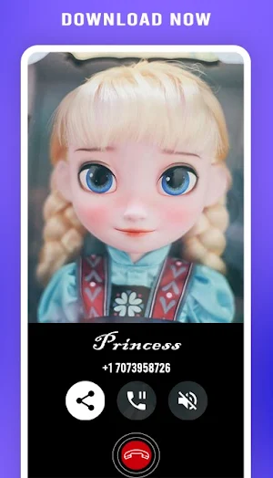 Princess Fake Call Screenshot 2