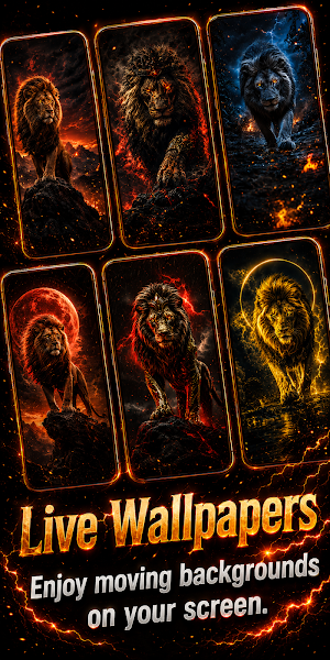 Live Lion Wallpapers - 4K Screenshot 2