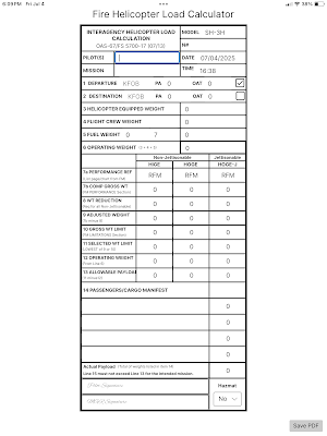 Fire Heli Load Calc Screenshot 3
