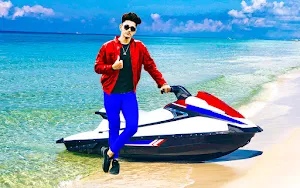 Water bike photo editor boat Screenshot 0