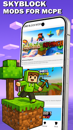One Block Mod for Minecraft PE Screenshot 1