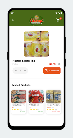 Naomi Foods Screenshot 2