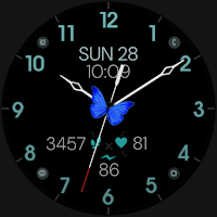 Blue Butterfly Watch Face