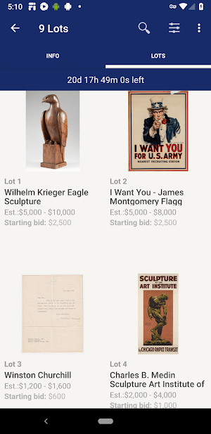Fairhill Auction Screenshot 2