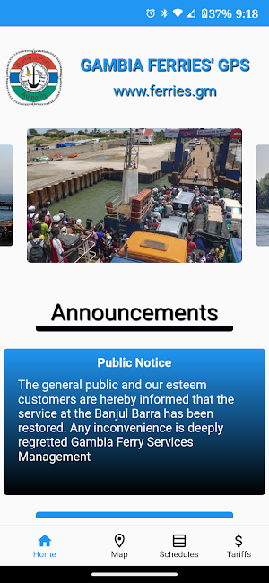 Gambia Ferries App Screenshot 2