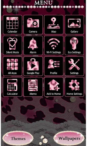 Pink Leopard Pearl Theme +HOME Screenshot 2