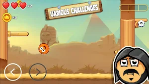 Roller Ball, Red Bounce Ball 5 Jump Ball Adventure Screenshot 2