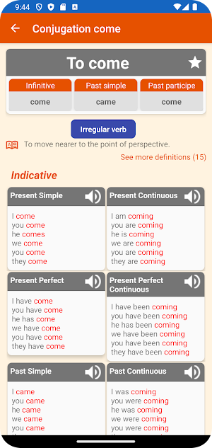 English Verb Conjugation Screenshot 0