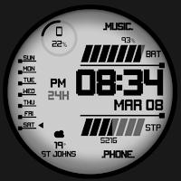 Night 35D - Digital Watch Face
