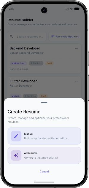 Resume Builder - ResumeAI Screenshot 1