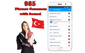 Learn Turkish Phrases Audio Offline Screenshot 1