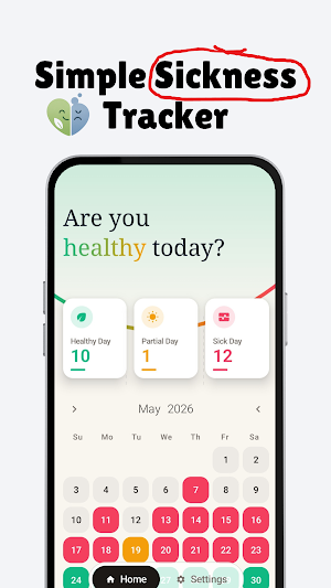 WellBe: Sickness Tracker Screenshot 0