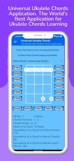 Universal Ukulele Chords Screenshot 1