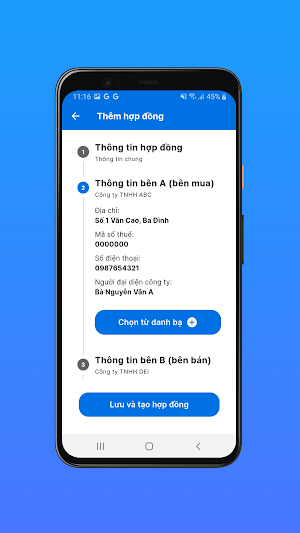 Tạo hợp đồng Screenshot 1