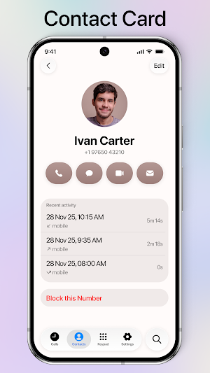 iPhone Dialer & Contacts Screenshot 3