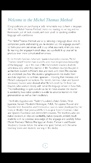 Michel Thomas Language Library Screenshot 2