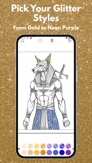 Egypt Myth Coloring Glitter Screenshot 2