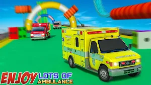 Ambulance Stunts Driving: Mega Ramp GT Racing Screenshot 1