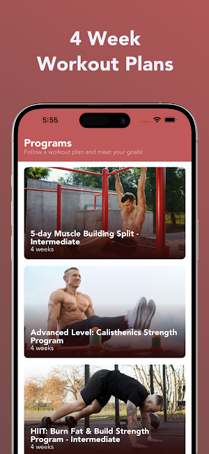 Calisthenics Workout Plan Screenshot 3