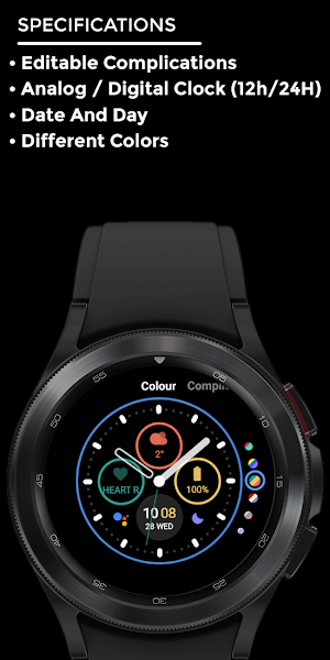Night 53 - watch face Screenshot 3
