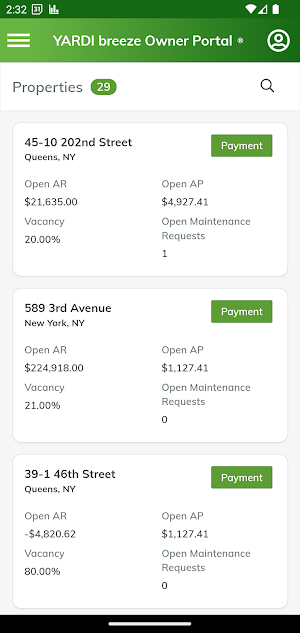Yardi Breeze Owner Portal Screenshot 1