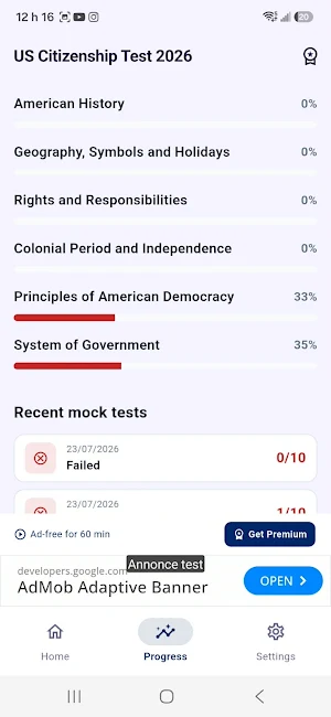 US Citizenship Test 2026 Screenshot 1