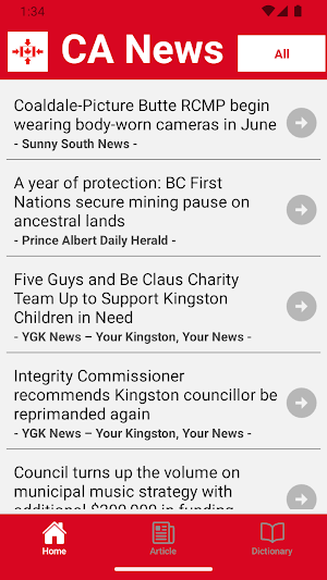 Canada News Feeds Screenshot 0