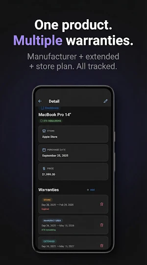 Claimly: Warranty & Receipts Screenshot 2