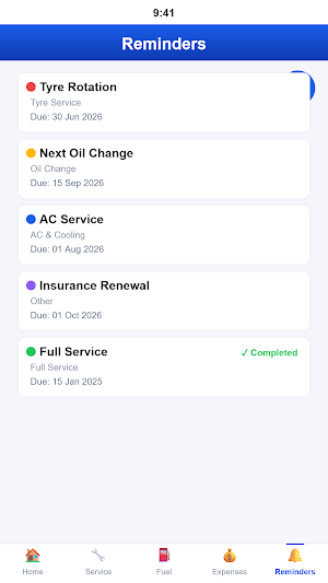 Car Service & Fuel Log Screenshot 0