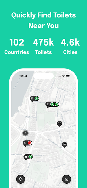 Toilet Finder & Bathroom Map Screenshot 0