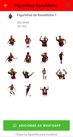 Figurinhas Ronaldinho Flamengo Screenshot 1