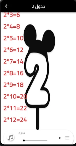 جدول الضرب-Multiplication list Screenshot 0