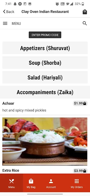 Clay Oven Indian Restaurant Screenshot 2