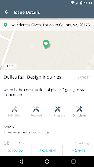 LEx - Loudoun Express Request Screenshot 1