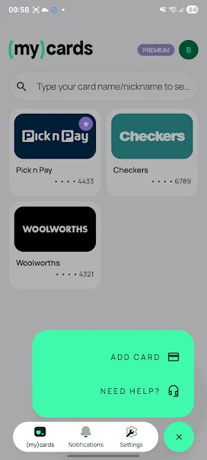 (my)cards: Loyalty Card Wallet Screenshot 2